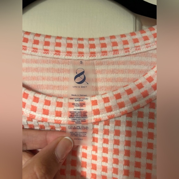 Lou & Grey Gingham Jacquard Halter Mini Pocket Dress Size Small - Picture 3 of 8